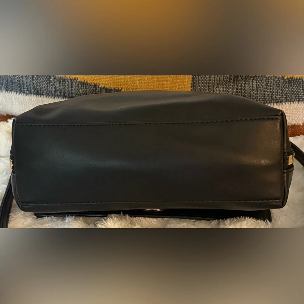 Kate Spade Varick Street Abbie Satchel Black Croc Embossed Leather Bag - Picture 8 of 10